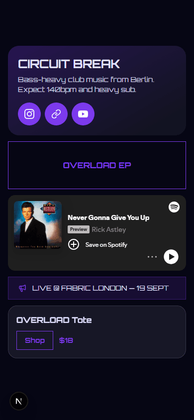 Circuit Break on Stagelist