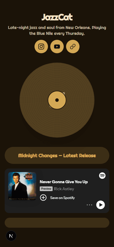 JazzCat on Stagelist
