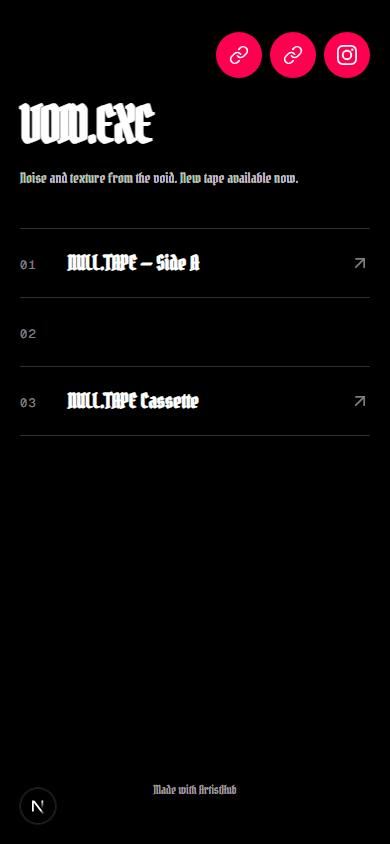 VOID.EXE on Stagelist